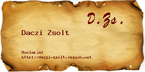 Daczi Zsolt névjegykártya